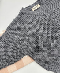 Chunky Knit Jumper - Stormy Grey