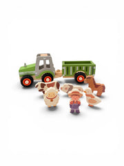 Onya Kids Green Tractor with Farm Animals