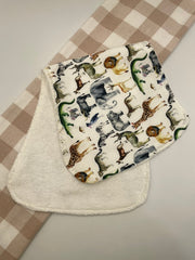 Large Baby Burp Cloth | Animals