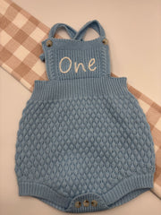"One" Romper | Blue