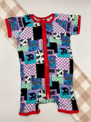 Fox Organic Bamboo Romper | Purple