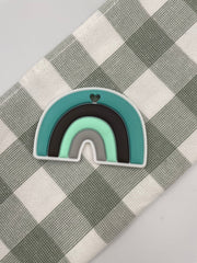 Green Rainbow Silicone Teether