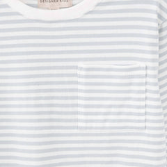 Harvey L/S Stripe T-Shirt - Ice Blue