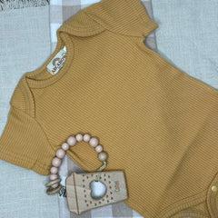 Organic Cotton Mustard Bodysuit