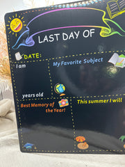 My first & Last Day Board