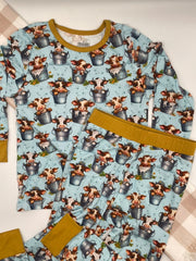 2pcs Bamboo Winter sets | Cows in bath