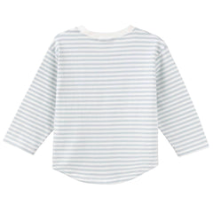 Harvey L/S Stripe T-Shirt - Ice Blue