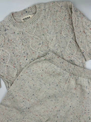 Cream Speckles Kids Knit 2pcs set