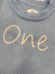 "One" Romper | Blue