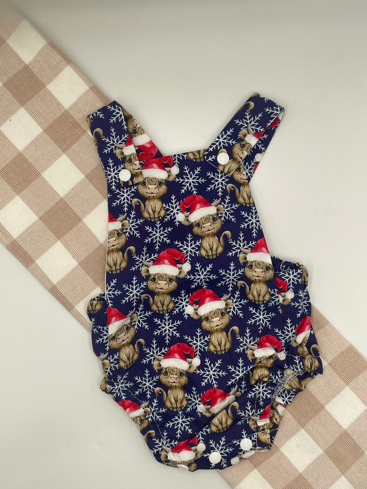 Highland Cow Christmas Romper