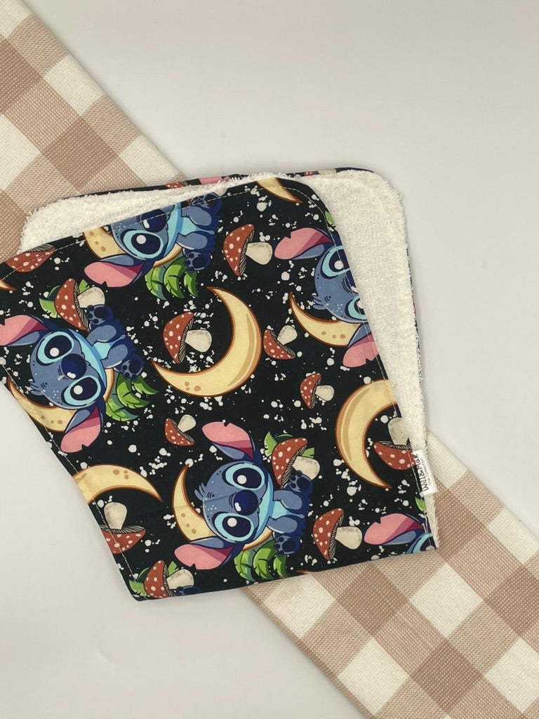 Large Baby Burp Cloth | Blue Alien
