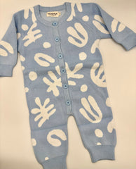 Blue Groove Knit Growsuit