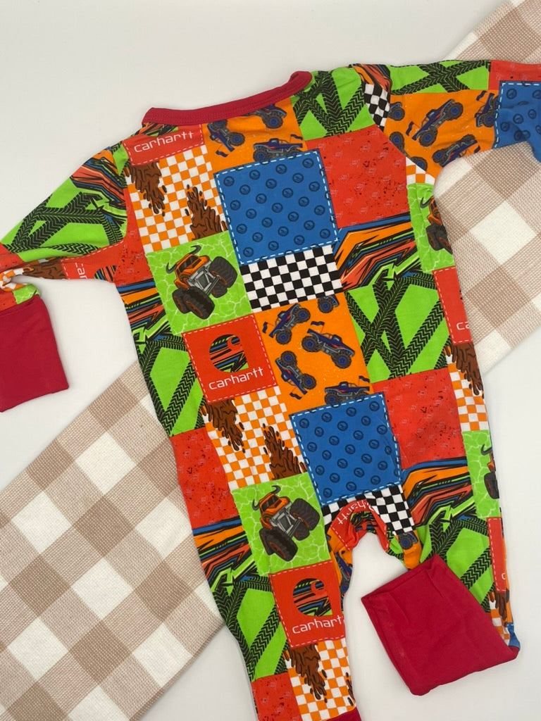 Monster Trucks Organic Bamboo Growsuit
