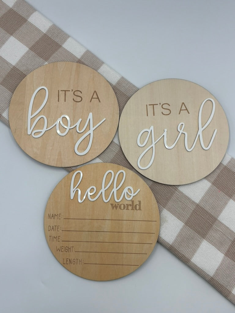 Gender Reveal Discs