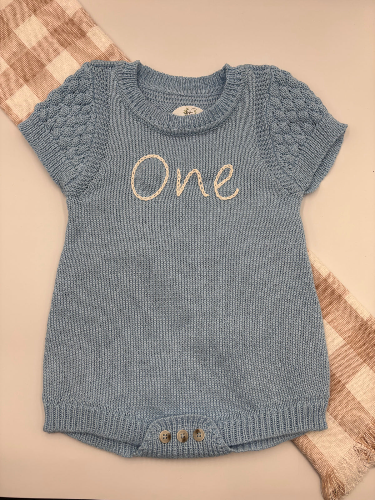 "One" Romper | Blue