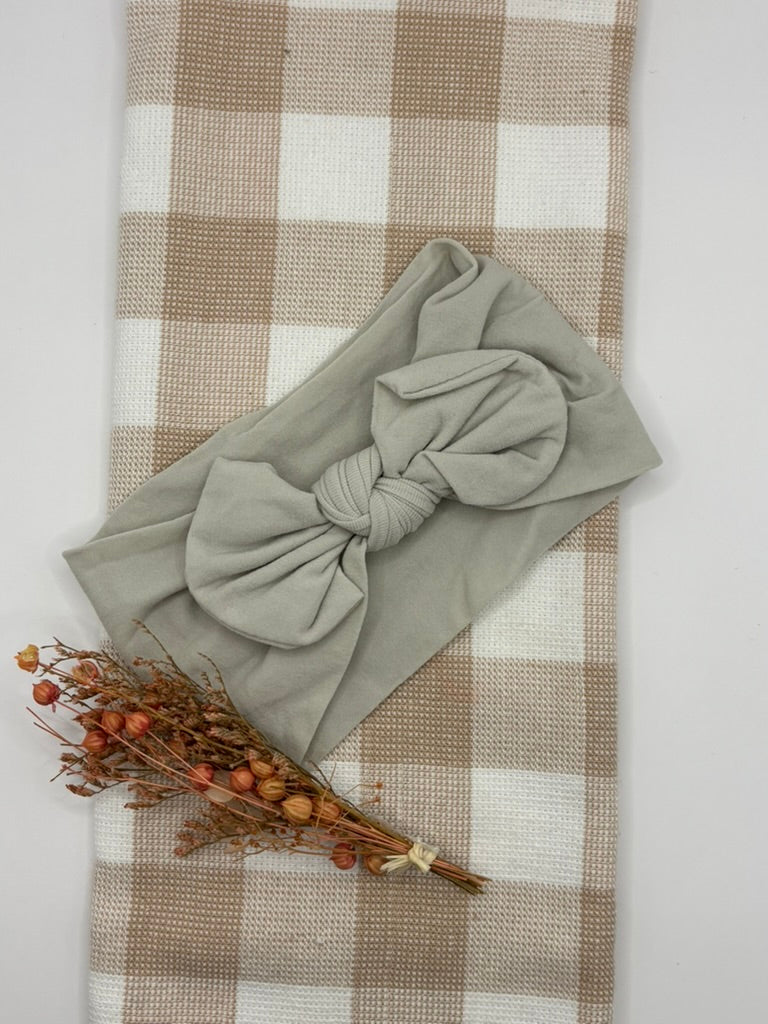 Baby | Hair Bow | Grey