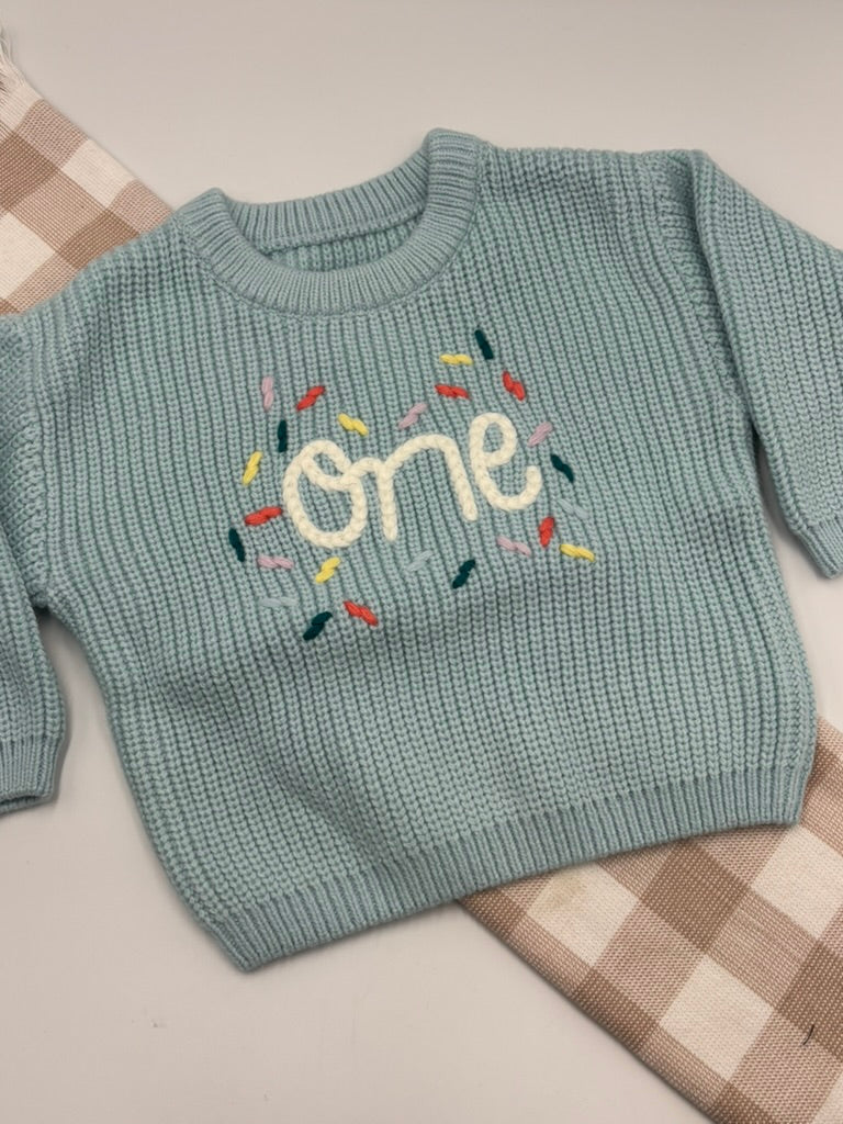 "One" Knit Jumper | Blue