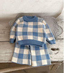 Blue Checks 2pcs set