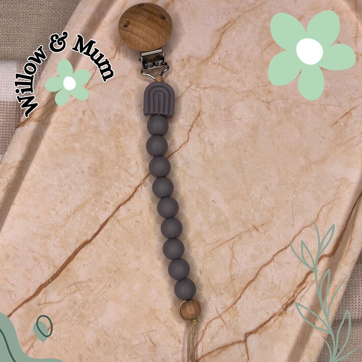 Grey Rainbow |Silicone Dummy Chain Single