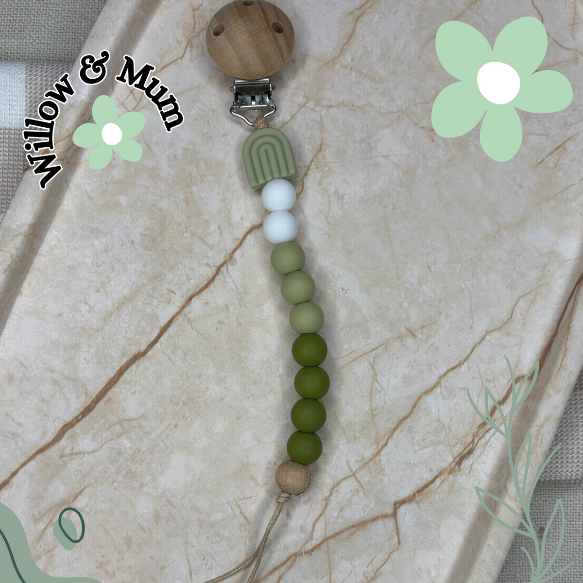 Green Rainbow |Silicone Dummy Chain Single