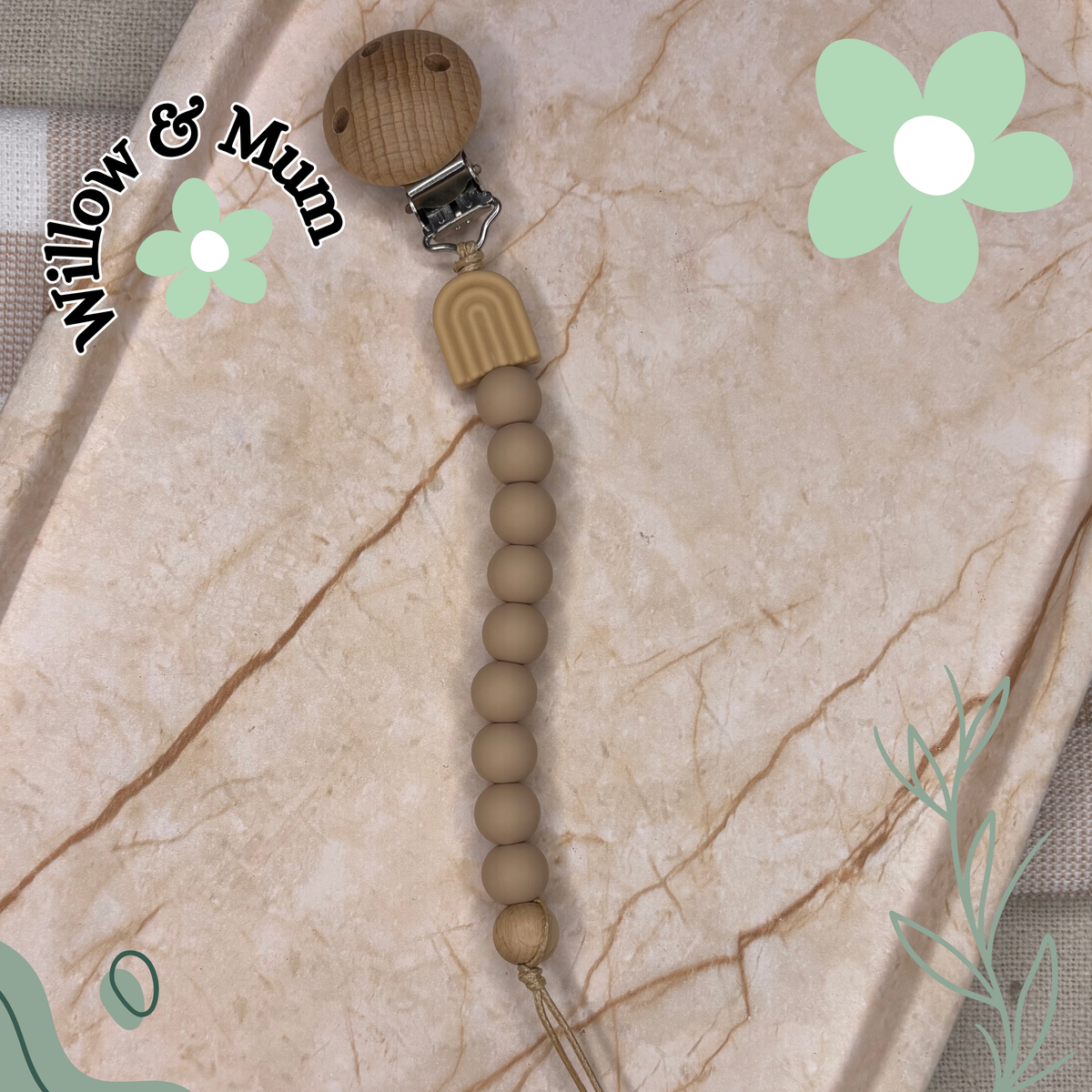 Beige Rainbow |Silicone Dummy Chain Single