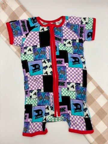 Fox Organic Bamboo Romper | Purple