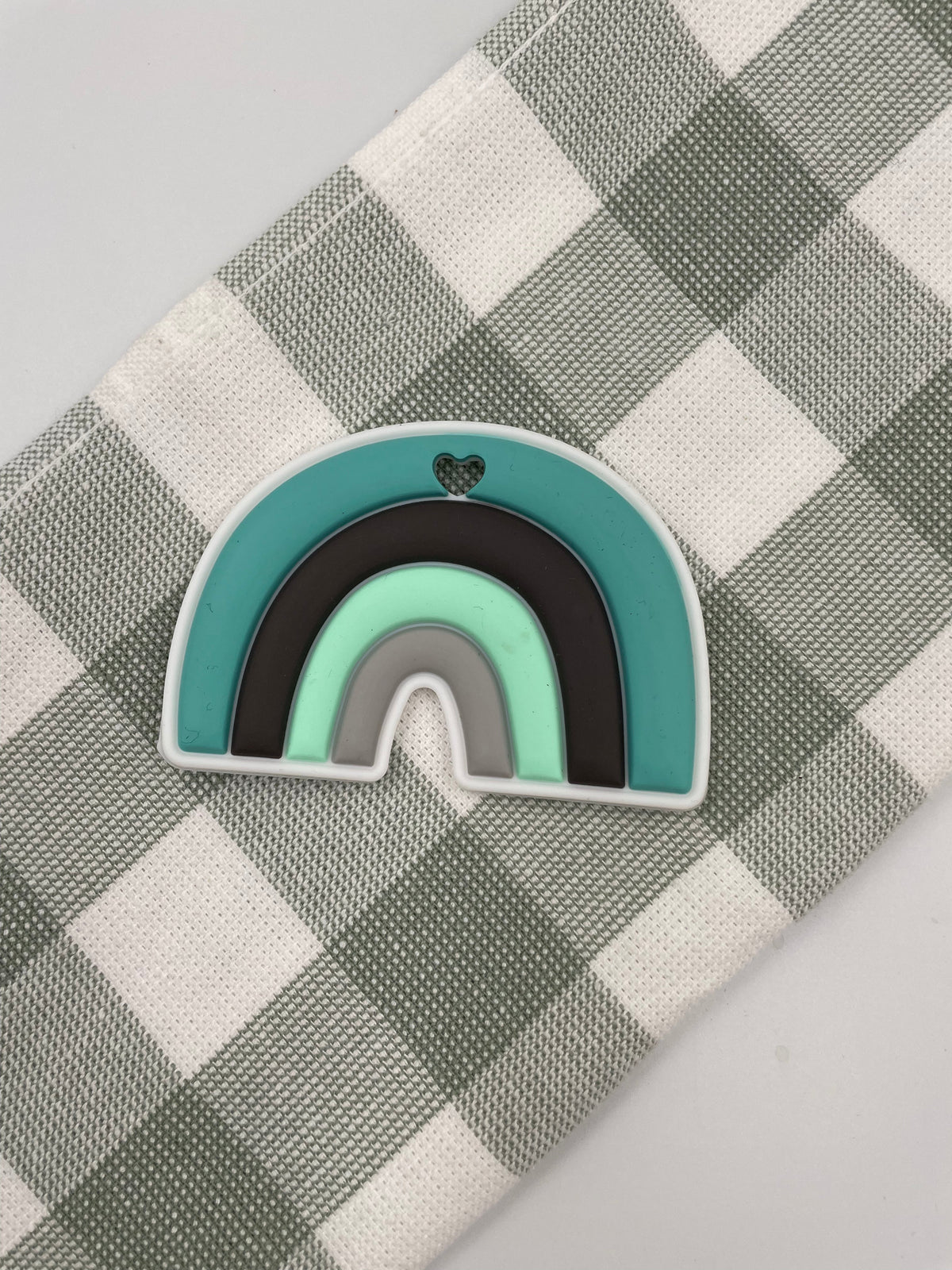Green Rainbow Silicone Teether