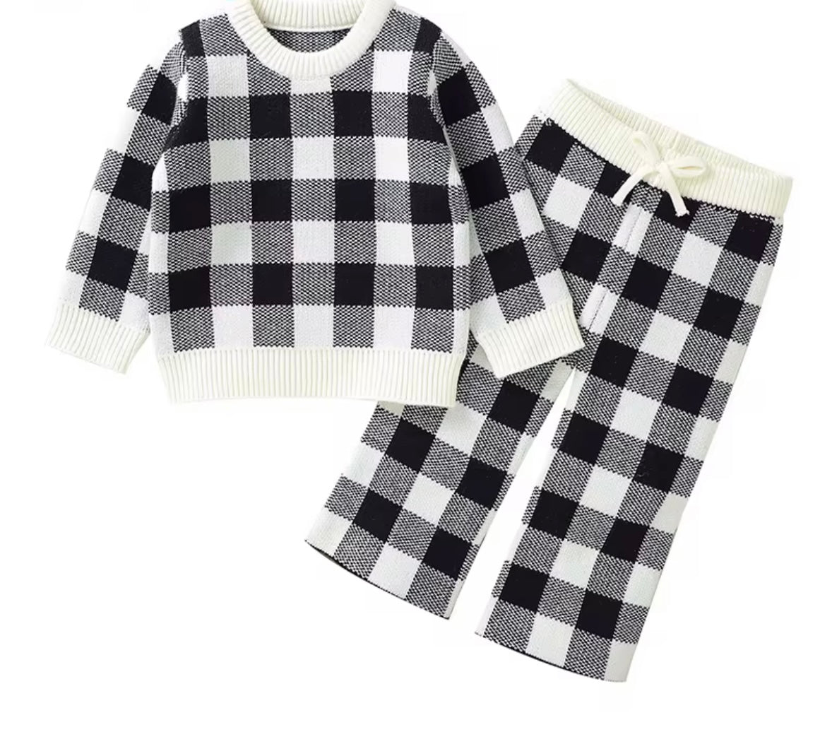 Black Checks 2pcs set