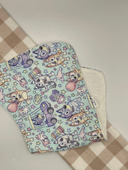 Large Baby Burp Cloth | Blue dog