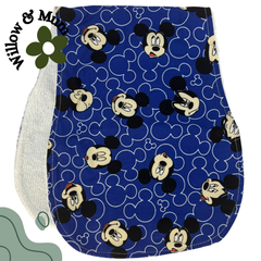 Baby Burp Cloth | Blue Mouse