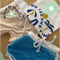 Cream Terry Towelling Shorts