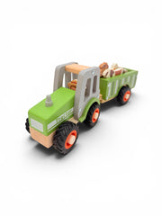 Onya Kids Green Tractor with Farm Animals