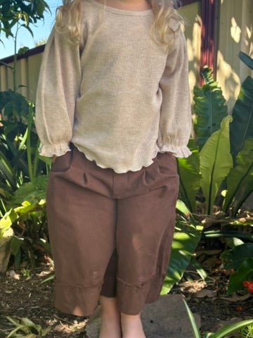 Brown Wide Leg Pants