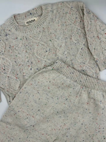 Cream Speckles Kids Knit 2pcs set