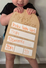 My first Day Board Sleek Wooden