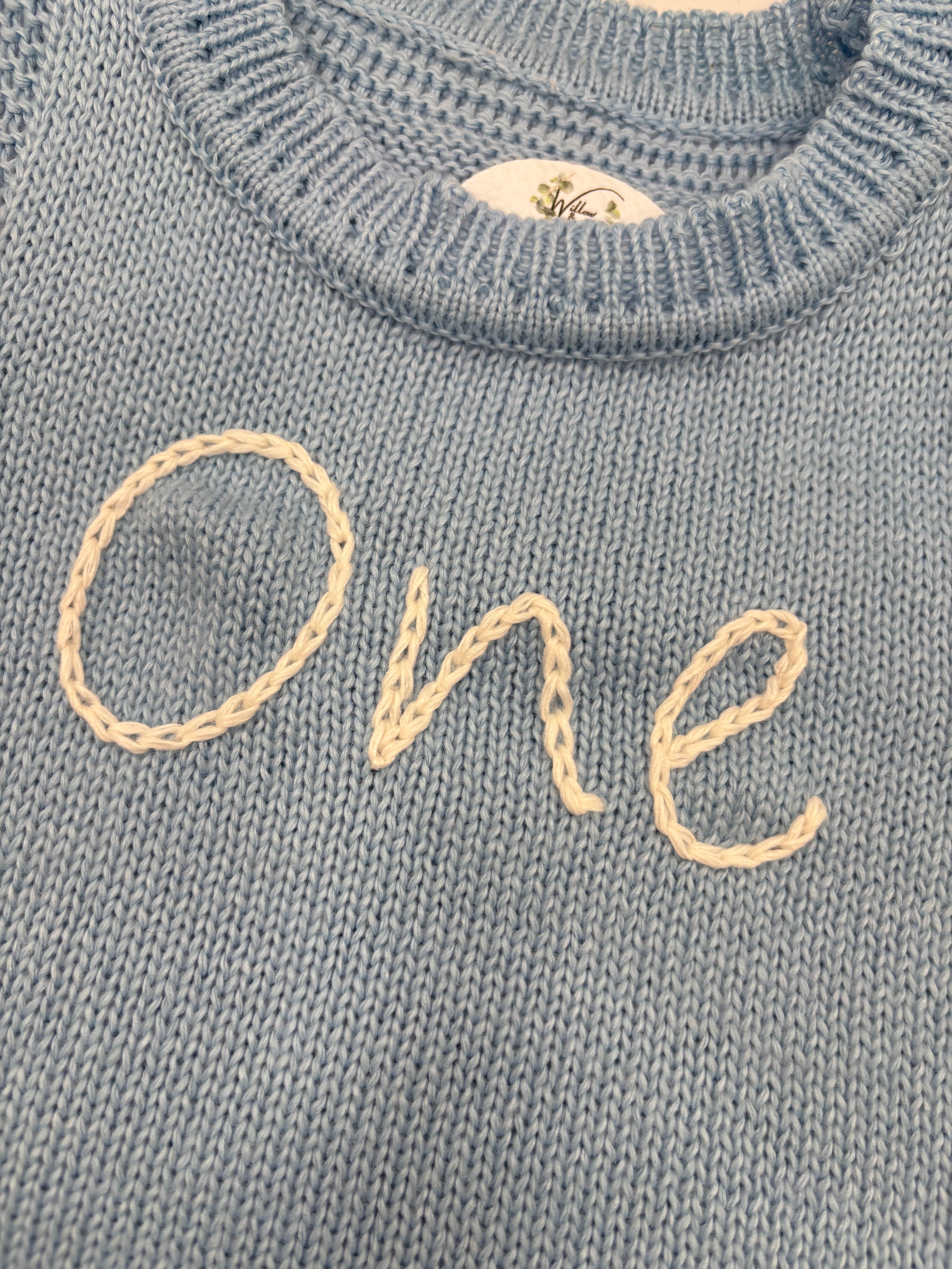 "One" Romper | Blue