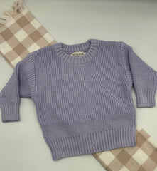 Chunky Knit Jumper - Purple