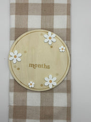 Baby | Wooden Milestone Sign | Round