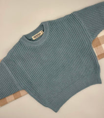 Chunky Knit Jumper -Skye Blue