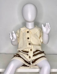 Chunk Knit 2pcs Summer Set | Cream