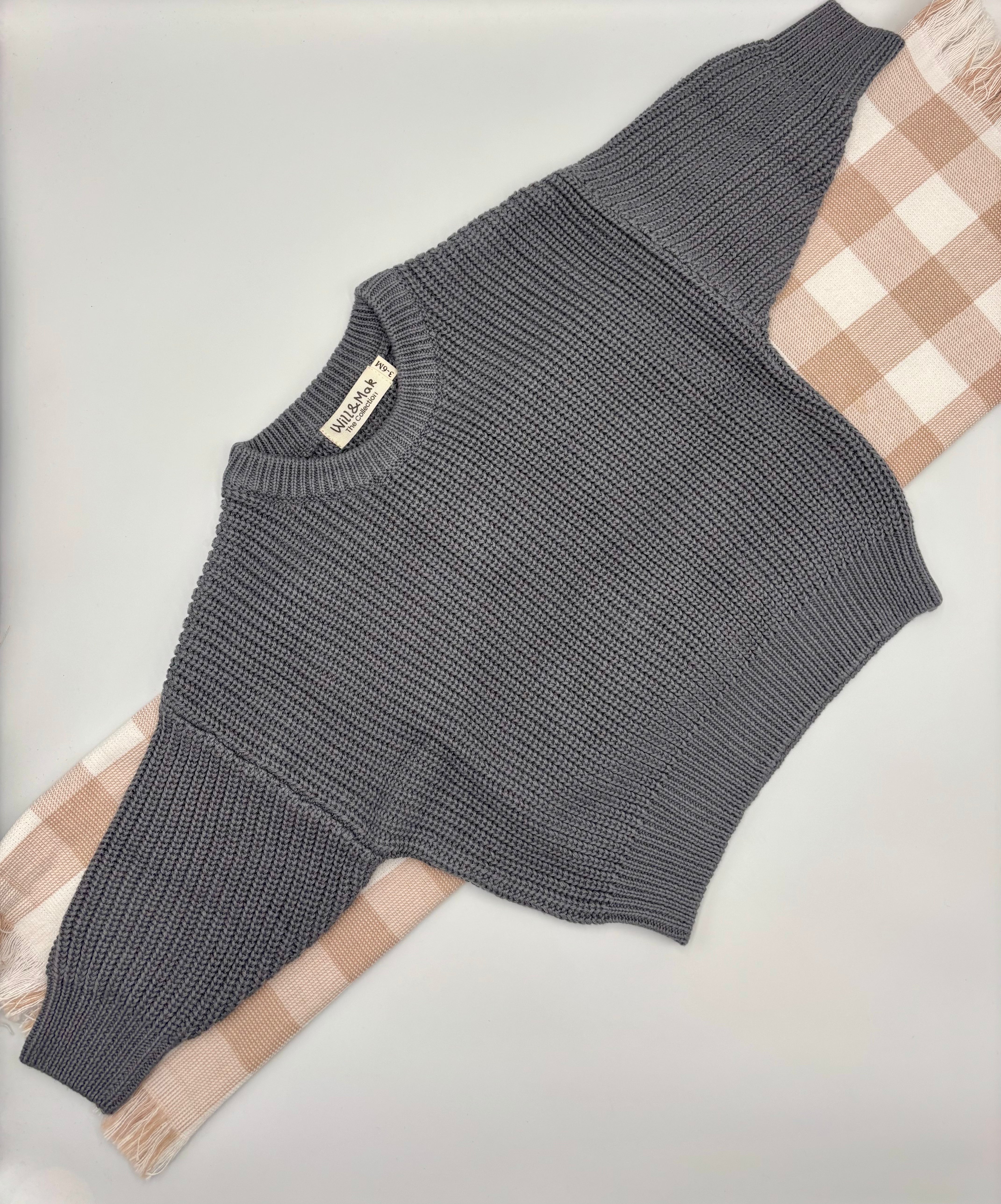 Chunky Knit Jumper - Stormy Grey