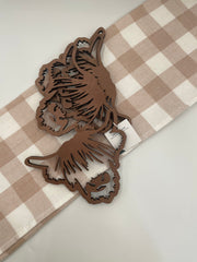 Highland cow coasters