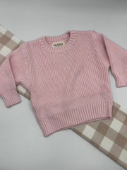 Chunky Knit Jumper - Baby Pink