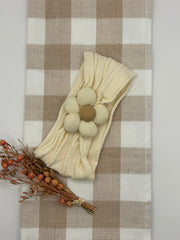Baby | Hair Bow | Flower Creamy