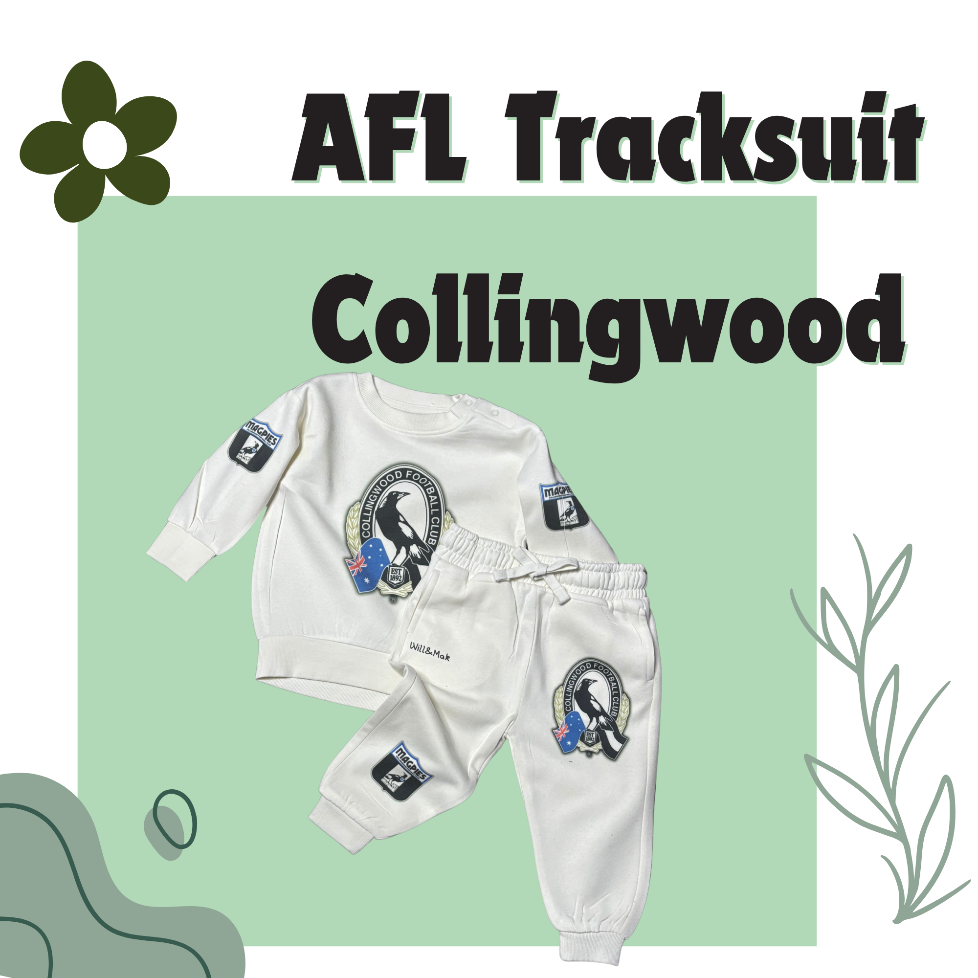 AFL Tracksuit | Collingwood | Will&Mak Collection