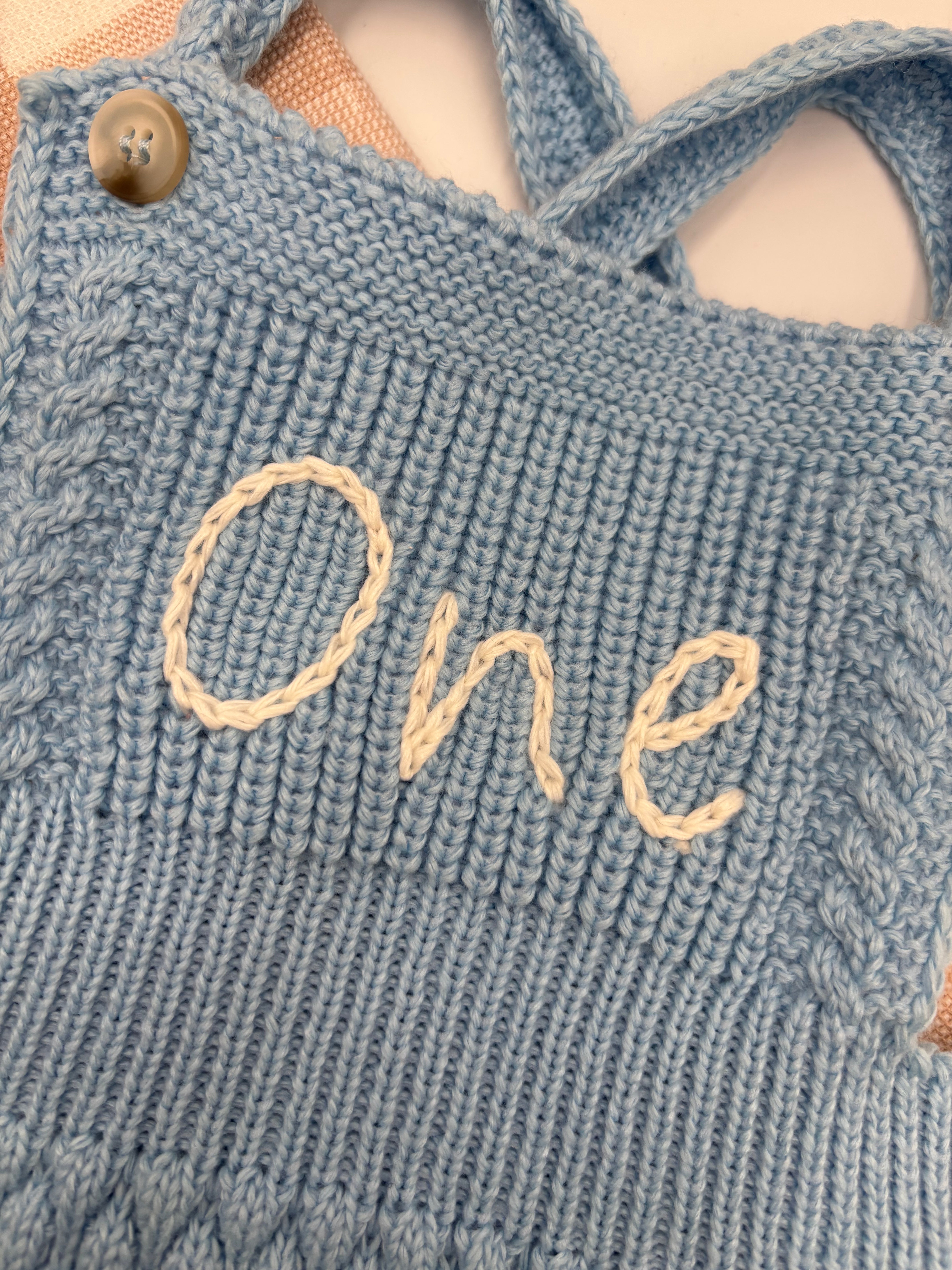 "One" Romper | Blue