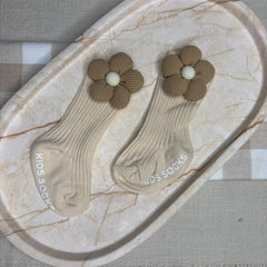 Baby Flower Grip Socks | Cream
