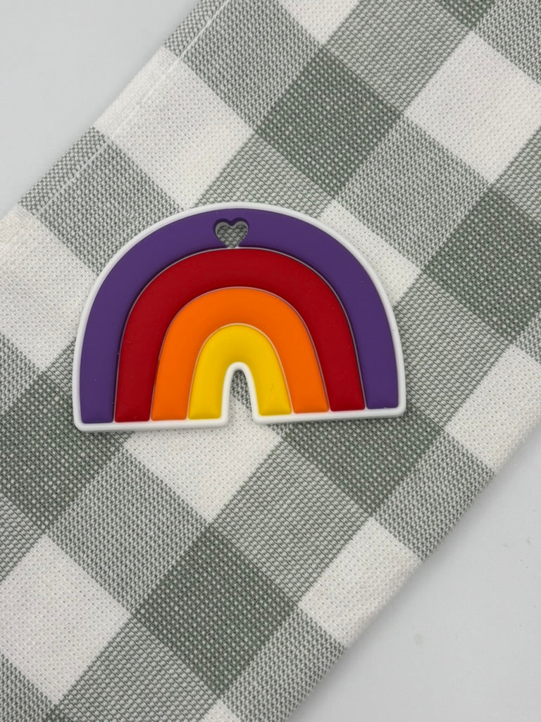 Bright Rainbow Silicone Teether