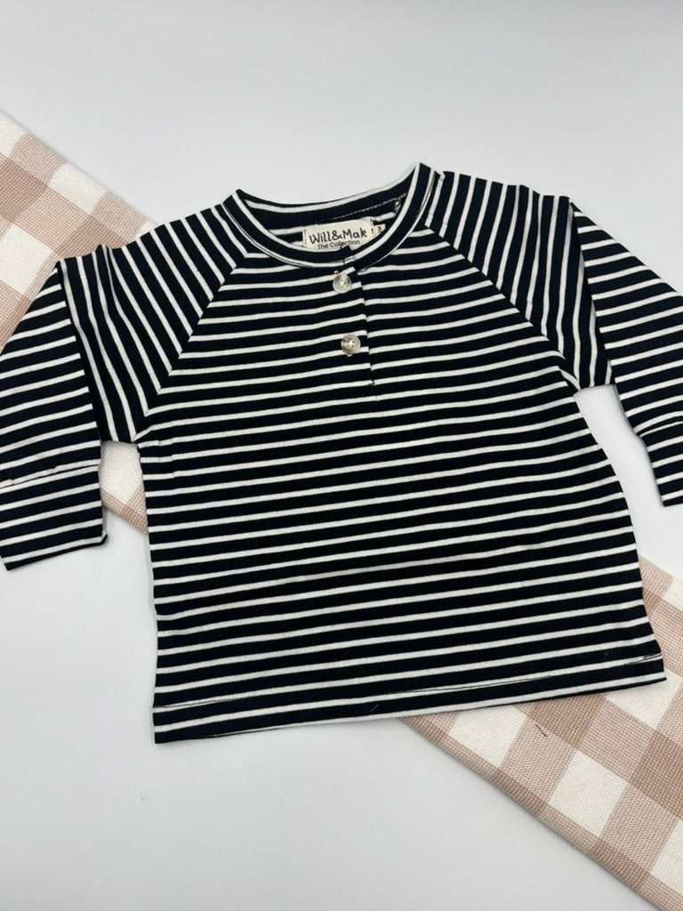Joel Black Striped Shirt