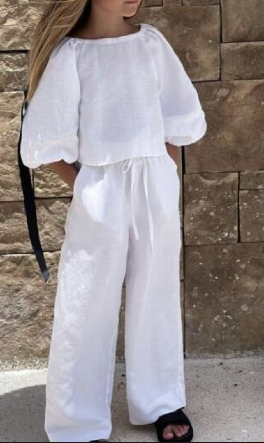 Alisha 2pcs Linen Set | White